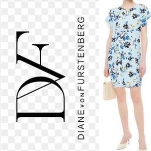 Diane Von Furstenberg Blue Floral Dress